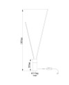 VERTICAL * PIE SALON LED BLANCO